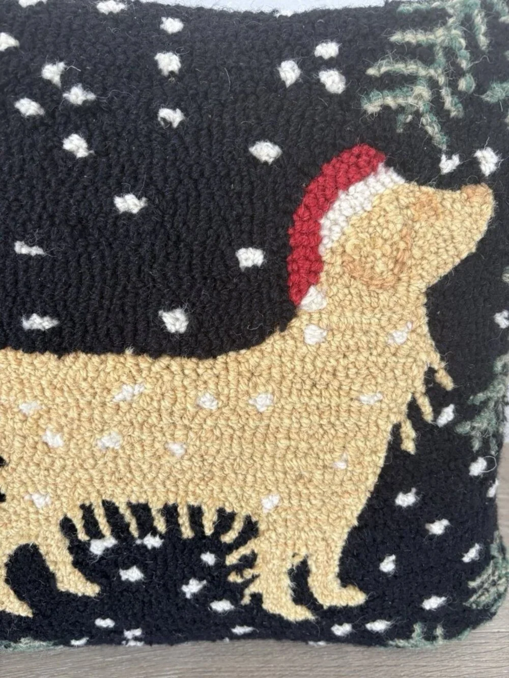 Chandler 4 Corner Hook Pillow Cover Golden Lab Dog 18” Laura Magroz Christmas